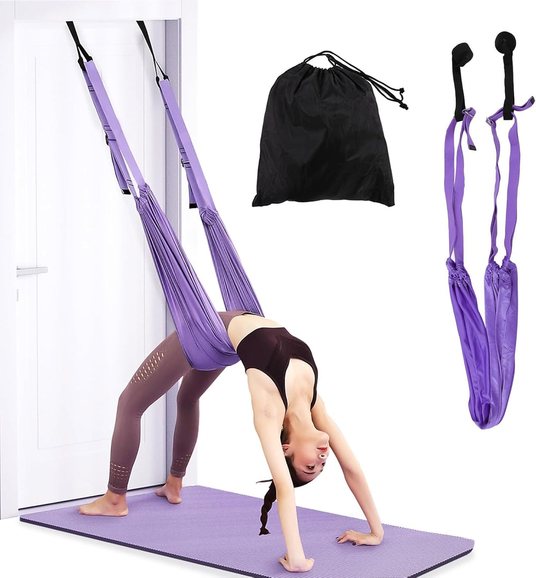 Natudeco Aerial Yoga Hängematte Yoga Training Schaukel Set Yoga Sling Inversionswerkzeug Aerial Flie