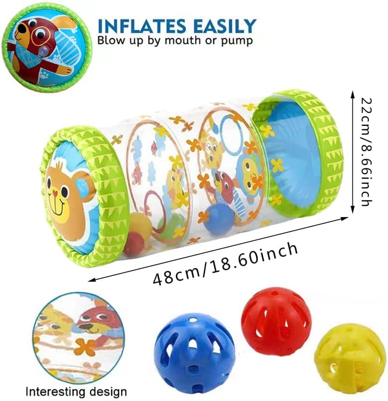 Baby-Rolle Krabbelspielzeug Für Babys - Aufblasbares Rollerspielzeug, Krabbelhilfe, Krabbel- Und Kle