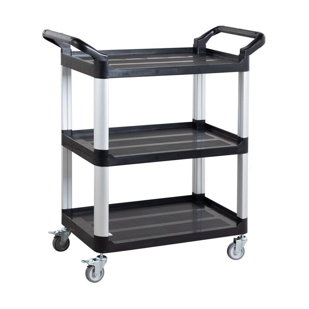 Servierwagen Polypropylen Klein mit Rollen, 3 Ebenen, 81 x 43,5 x 91 cm Gastronomiebedarf