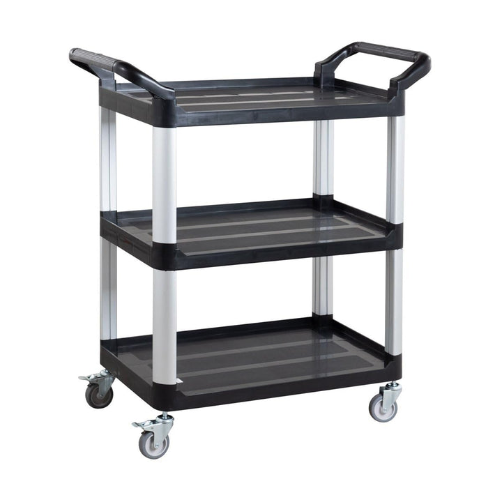 Servierwagen Polypropylen Klein mit Rollen, 3 Ebenen, 81 x 43,5 x 91 cm Gastronomiebedarf