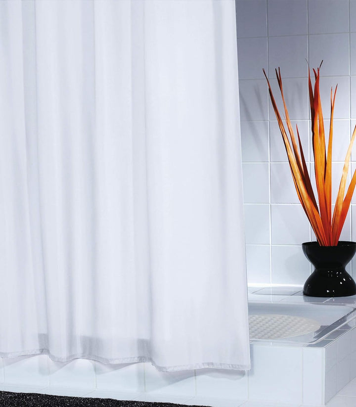 RIDDER Duschvorhang Textil Madison inkl. Ringe weiss 240x180 cm 240x180 cm Weiss, 240x180 cm Weiss