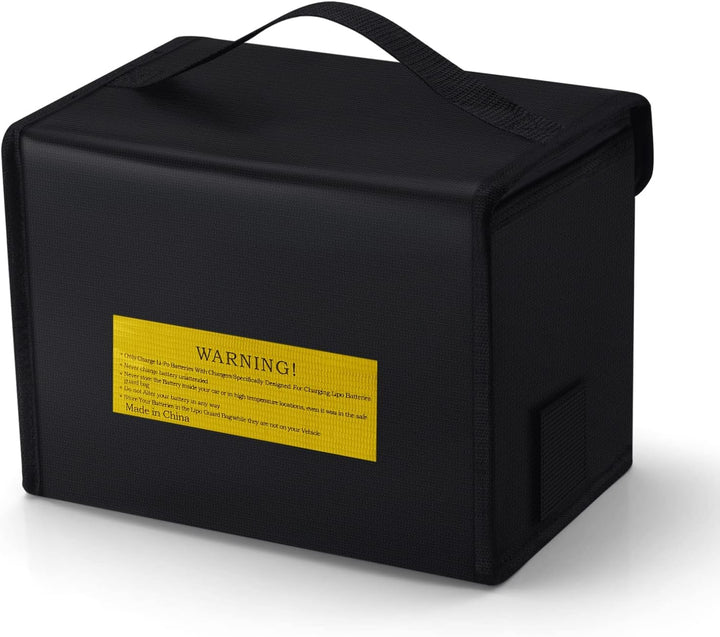 FLASLD Feuerfeste, explosionssichere Lipo Tasche – 22 x 17 x 15 cm mit exklusivem Ladeanschluss – re