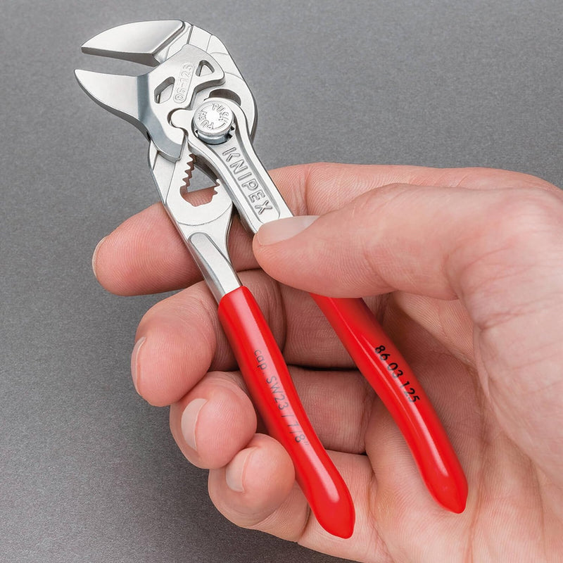 KNIPEX Zangenschlüssel (250 mm) 86 05 250 & 86 03 125 Mini-Zangenschlüssel Zange und Schraubenschlüs