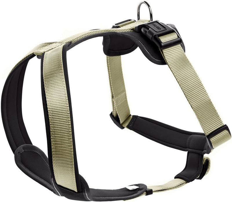 HUNTER NEOPREN Hundegeschirr, Nylon, gepolstert mit Neopren, L 72 - 91 cm, oliv/schwarz oliv/schwarz