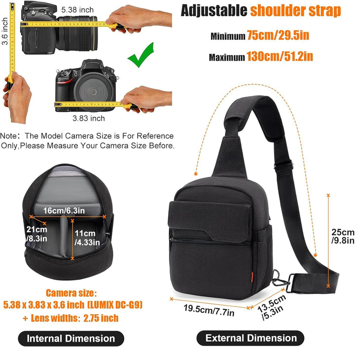Cwatcun Kameratasche,Wasserdicht Kamerataschen Klein Umhängetasche, Kamera Tasche für Spiegelreflex,