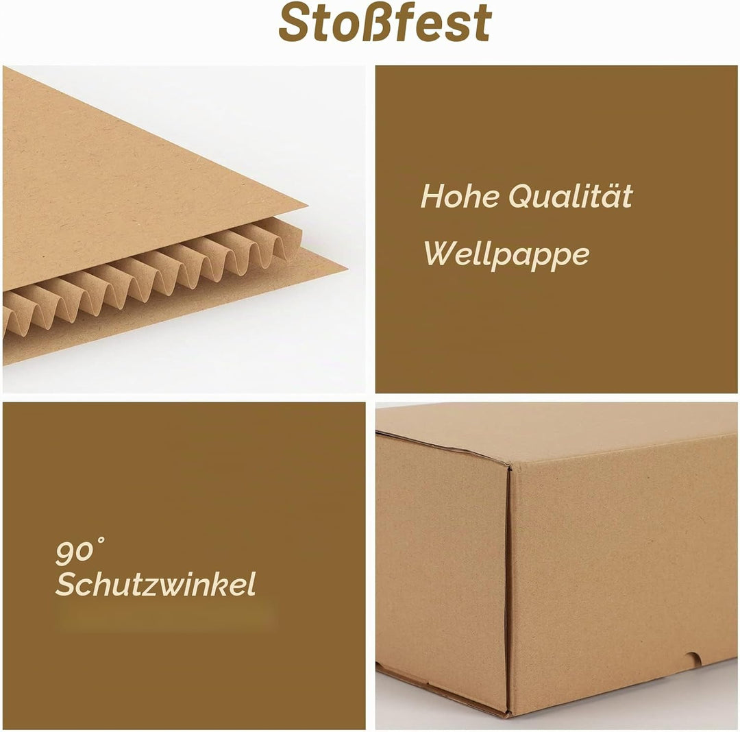 EYMPEU 20 Stück 25,4x17,8x12,7cm Braune Versandkarton, Kartons für Spielzeug, Schreibwaren und Weihn