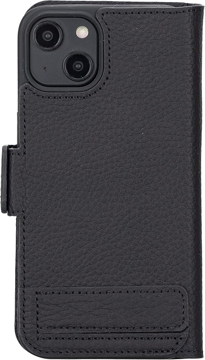 Solo Pelle aufklappbare Lederhülle kompatibel für iPhone 14 in 6.1 Zoll inkl. 1 Kartenfach für das o