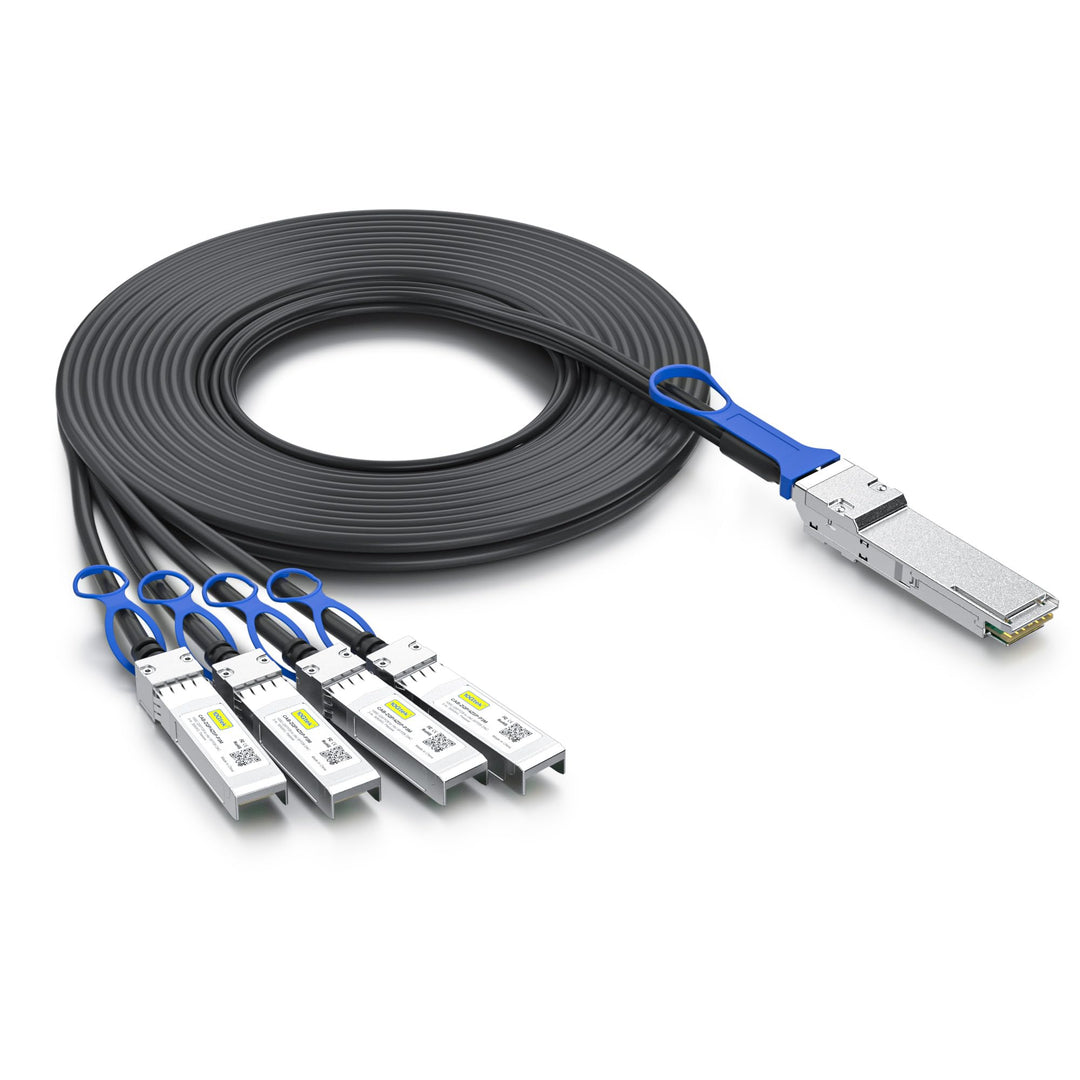 10Gtek 100G QSFP28 to 4X 25G SFP28 Breakout DAC Passive Direct Attach Copper Twinax Cable for Cisco