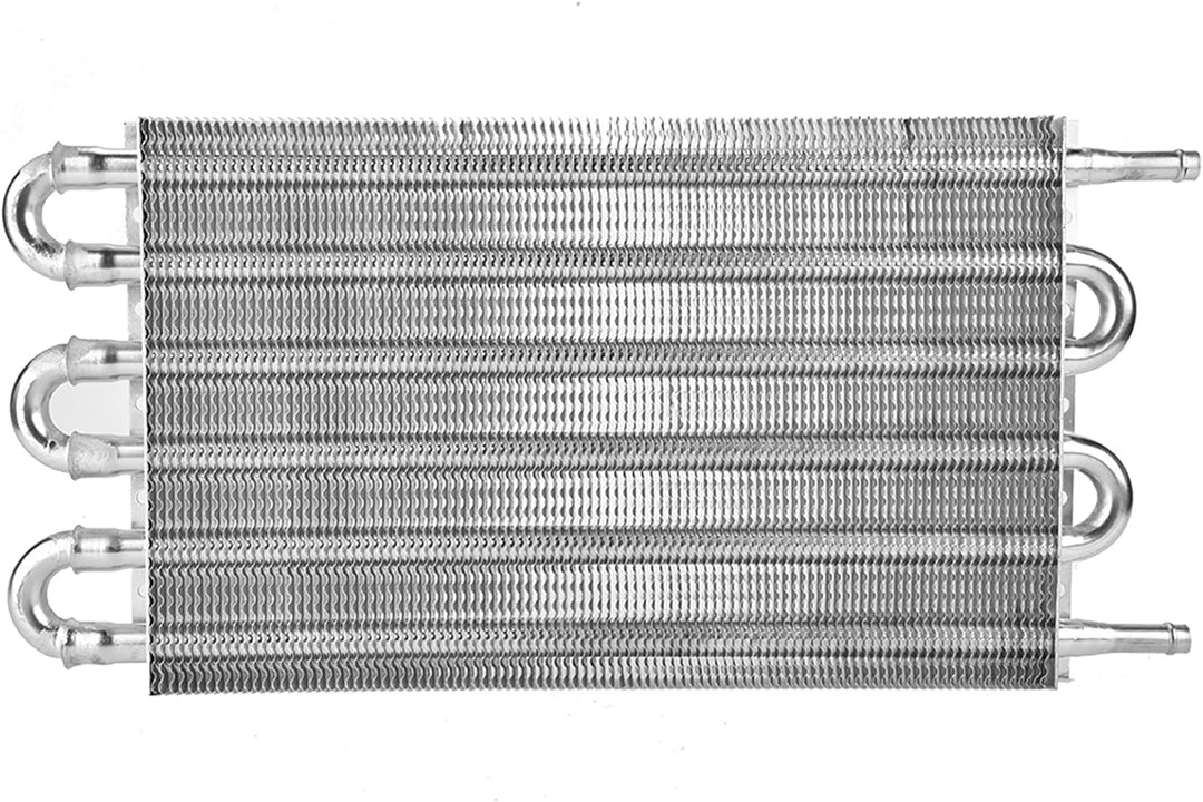 Universell Autoölkühler Ölkühler Aluminium Motor Ölkühler Kühler für Servolenkung, Auto 6 reihiger R