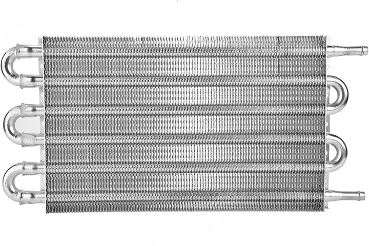Universell Autoölkühler Ölkühler Aluminium Motor Ölkühler Kühler für Servolenkung, Auto 6 reihiger R
