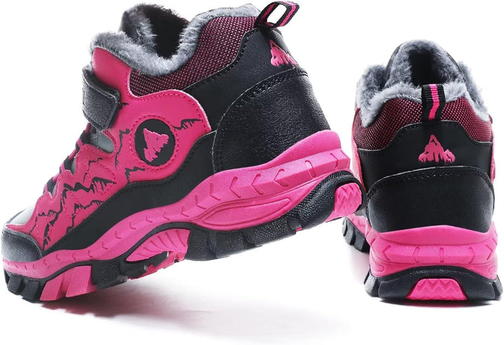 ZYLDK Kinder Winterschuhe Warm Gefütterte Winterboots Jungen Mädchen Trekkingschuhe Schneestiefel Ba