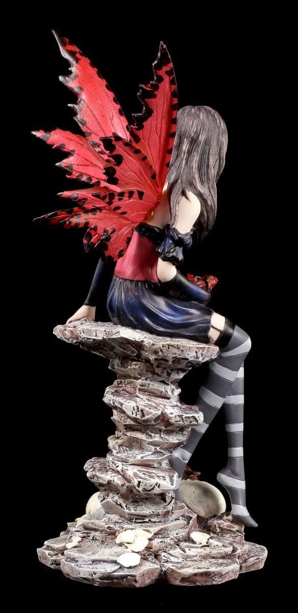 Fantasy Elfen Figur mit Drachen Babys - Natascha | Dekofigur, handbemalt