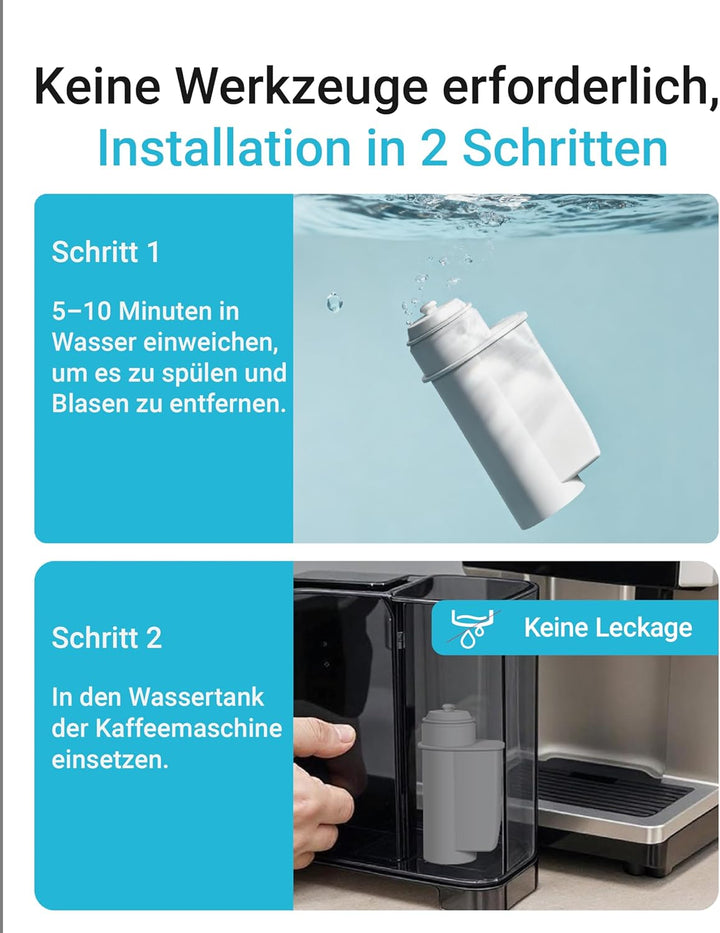 AQUA CREST Wasserfilter Ersatz für Brita® Intenza; Siemens® TZ70033, TCZ7003, EQ. Serie; Bosch® 1200
