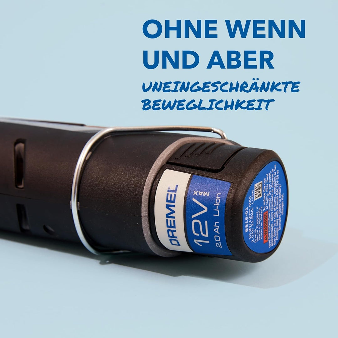 Dremel 8240 Akku-Rotationswerkzeug, 12V 3Ah Lithium-Ionen-Akku, Multifunktionswerkzeug Set mit 5 Zub