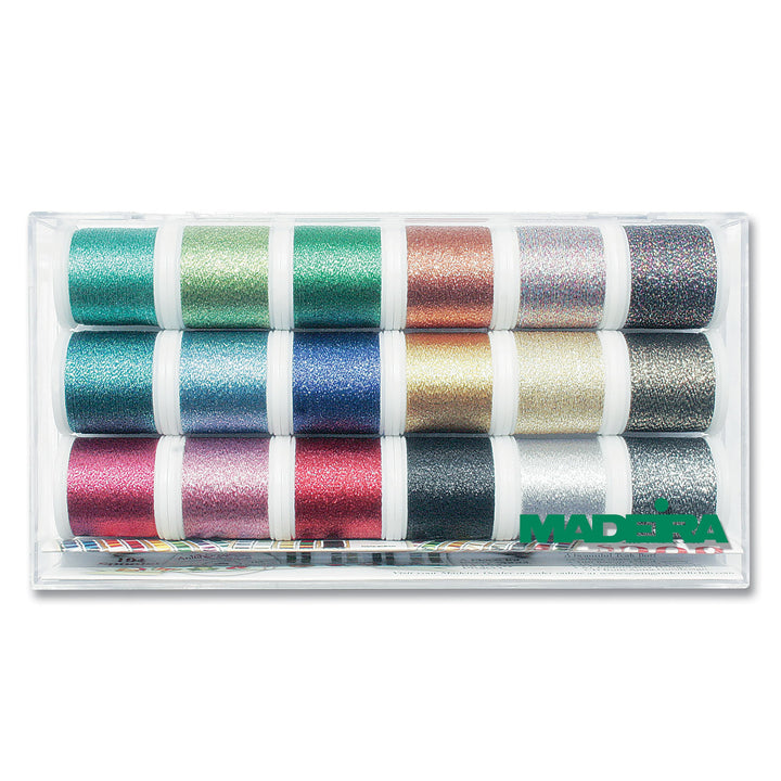 Madeira 8020 Stickbox Metallic Supertwist 18 Spulen 200 M