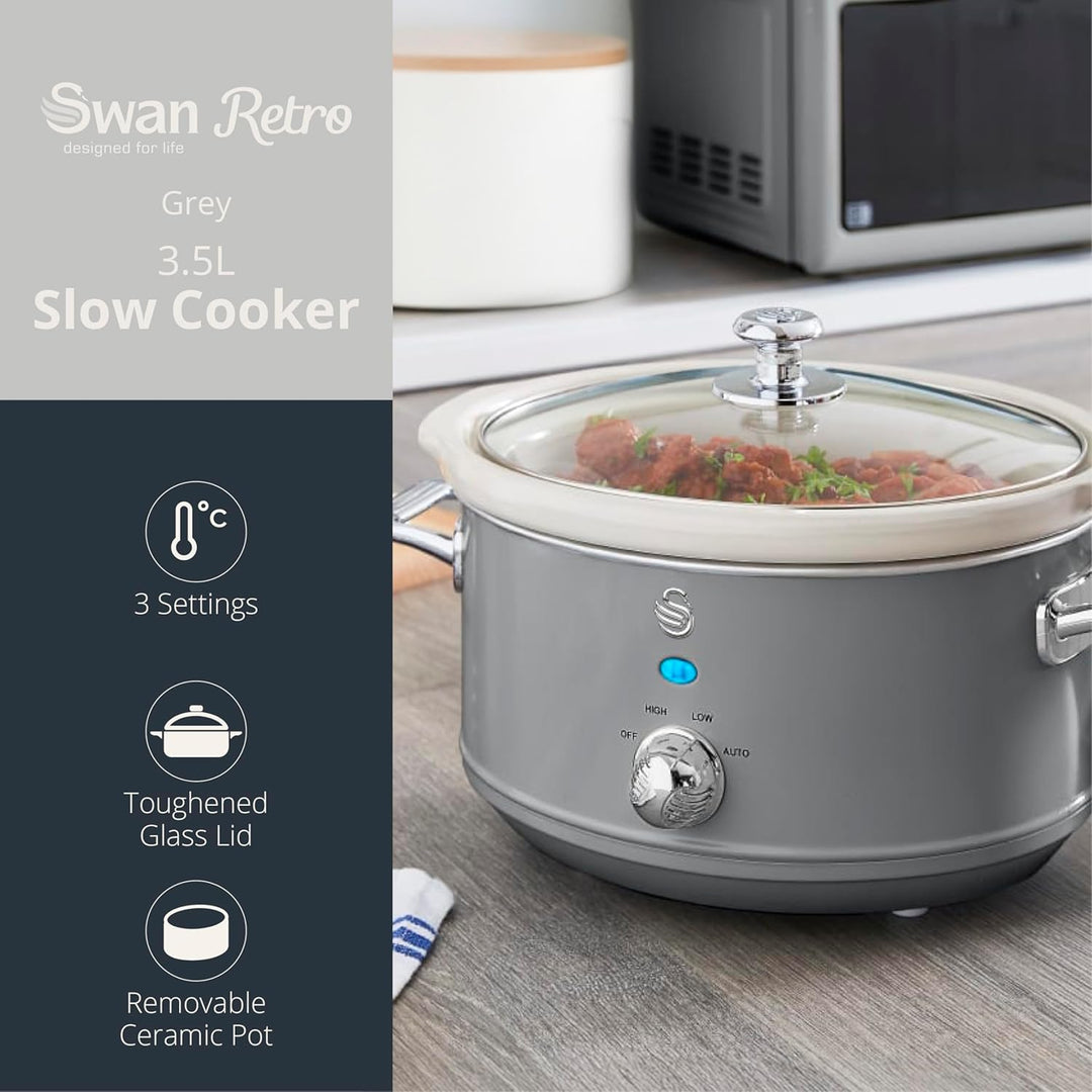 Swan 3,5l Retro Kocher, grau