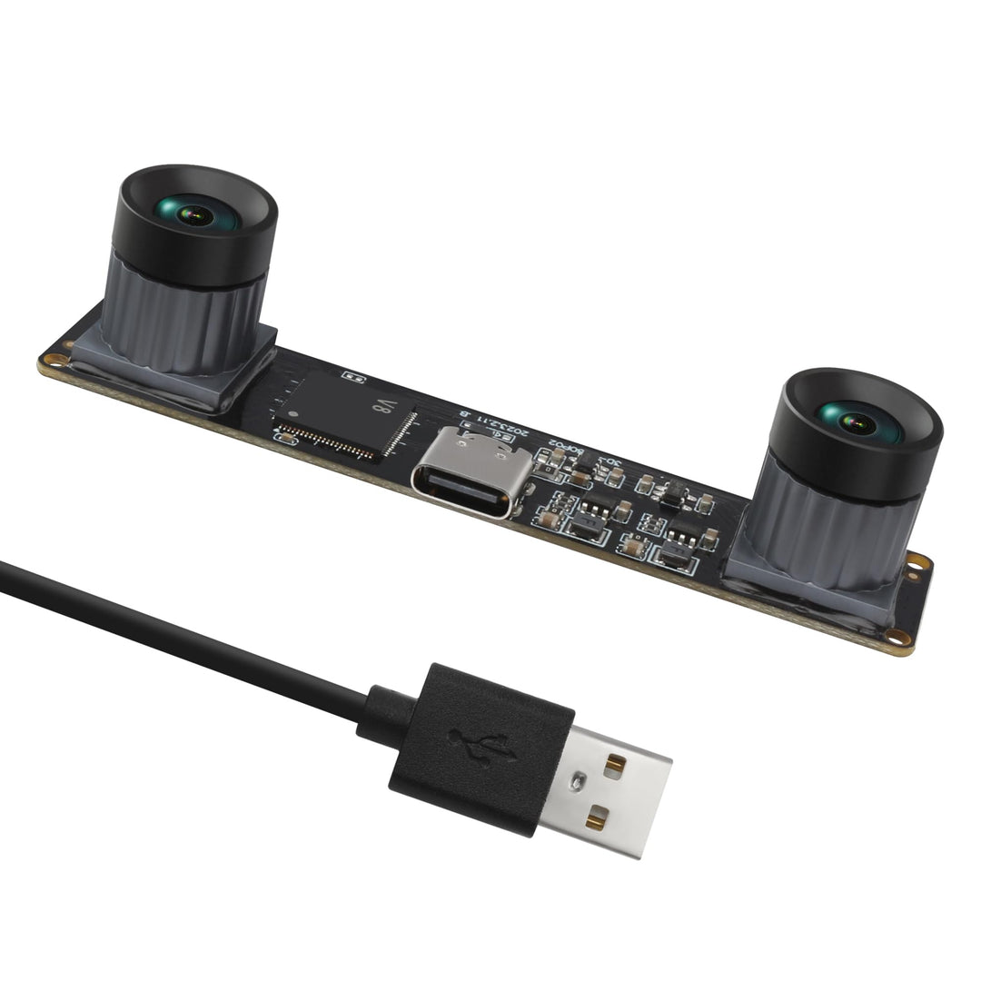 USB Stereokamera Kameramodul, Synchrones Doppellinsenobjektiv, 4MP 1080P Full HD 60fps Hochgeschwind