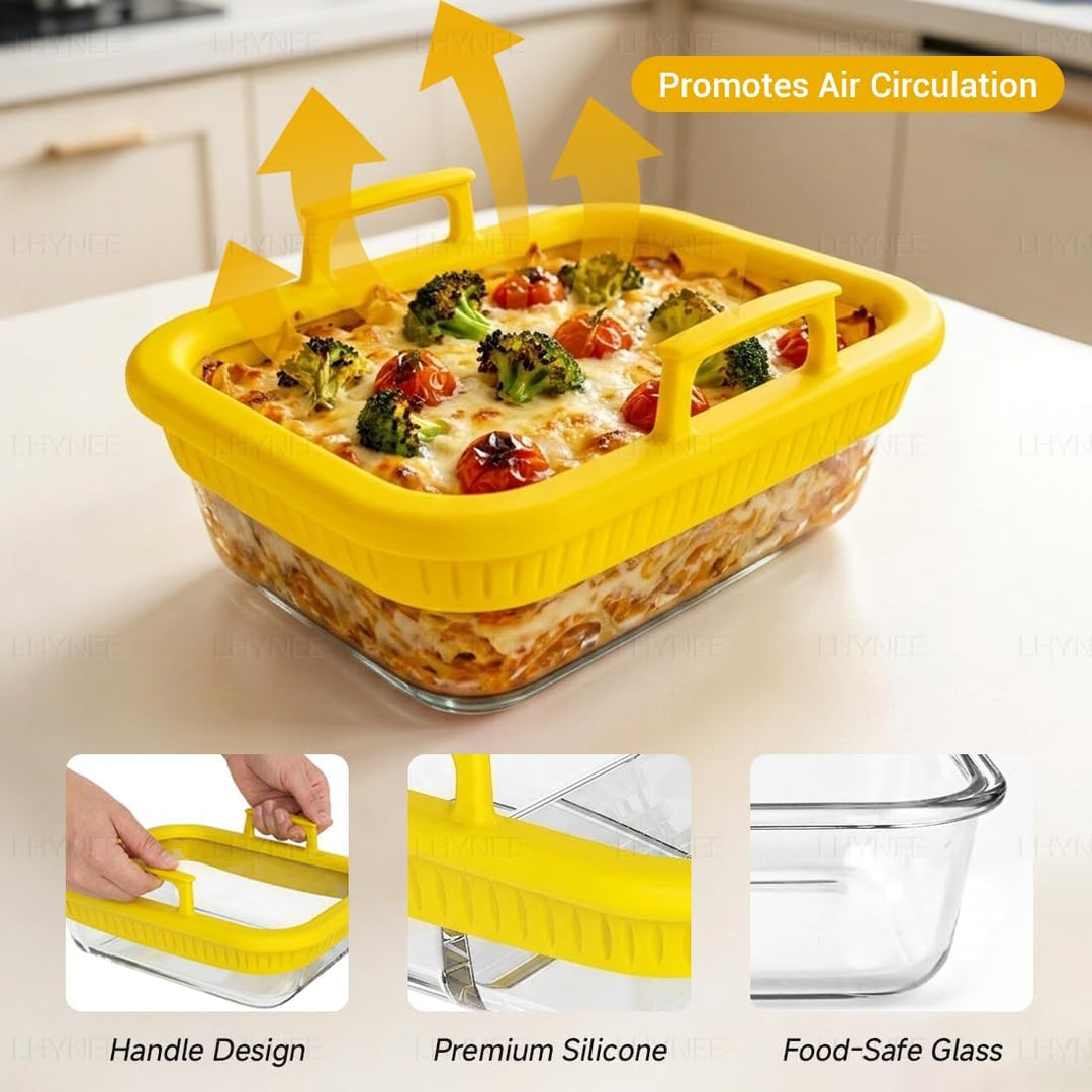 2 Stück Auflaufform Airfryer für Ninja Heissluftfritteuse AF400EU/DZ400EU/AF500EU/COSORI Heissluftfr