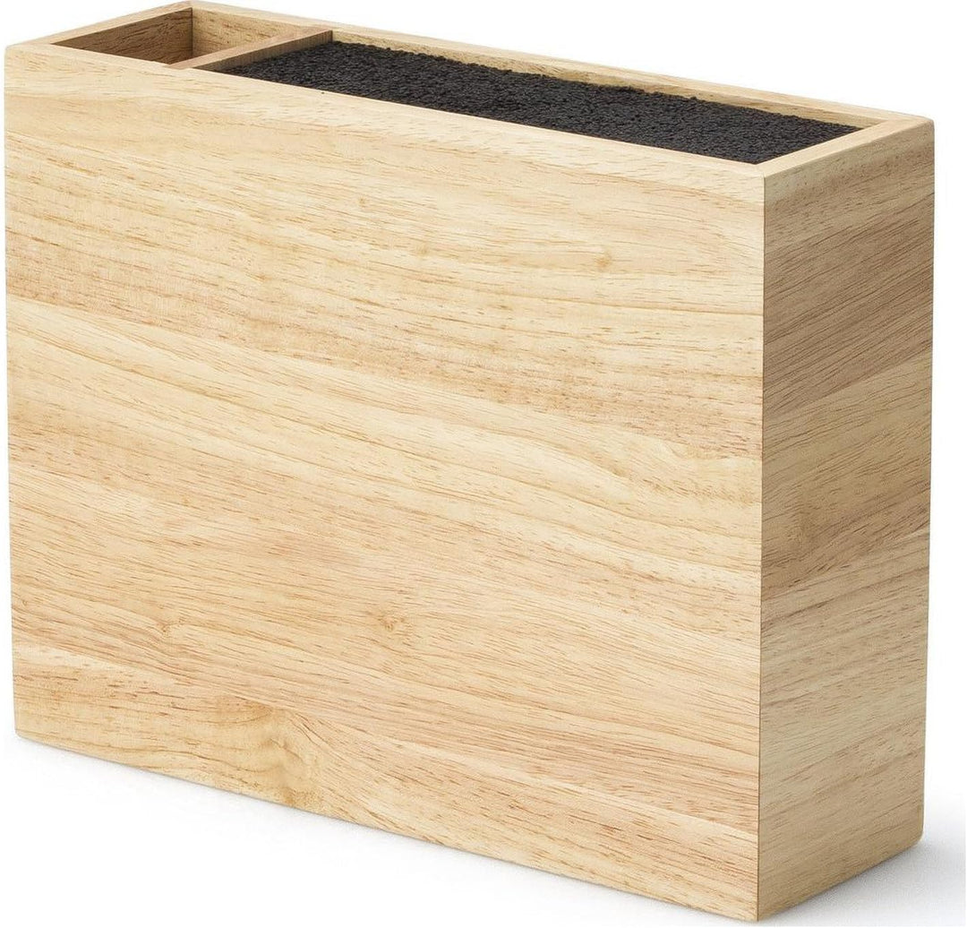 Continenta Messerblock mit flexiblem Einsatz und Utensilienbehälter, 27,5 x 9 x 21,5 cm