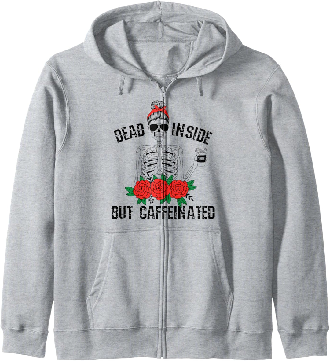 Dead Inside - Kaffee Skelett Dia De Los Muertos Halloween Kapuzenjacke