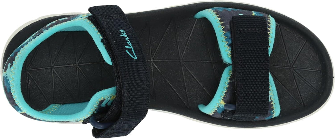 Clarks Mädchen Surfing Tide K Sandal 11.5 Wide Big Kid Marineblau, 11.5 Wide Big Kid Marineblau