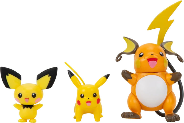 Pokémon PKW2778 - Select Entwicklungs Multipacks - Pichu, Pikachu, Raichu, offizielles Pokémon Entwi