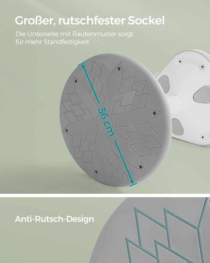 SONGMICS Hocker, Stehhocker um 360° neigbar, Schreibtischstuhl, höhenverstellbar 58-83 cm, grosser S