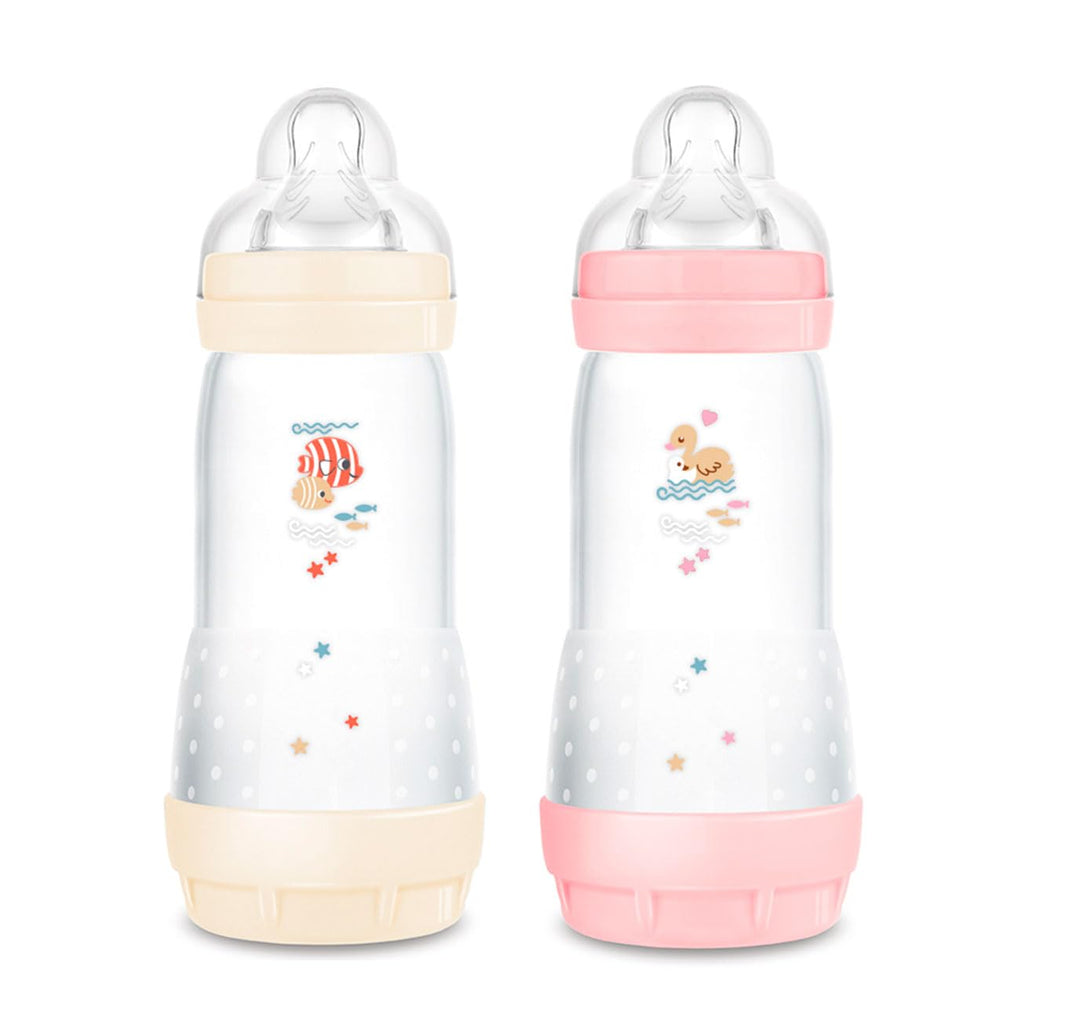 MAM Anti Colic Flasche 320 ml 2er Pack Girl-Mix inkl. Sauger Grösse 2 + 4 Monate