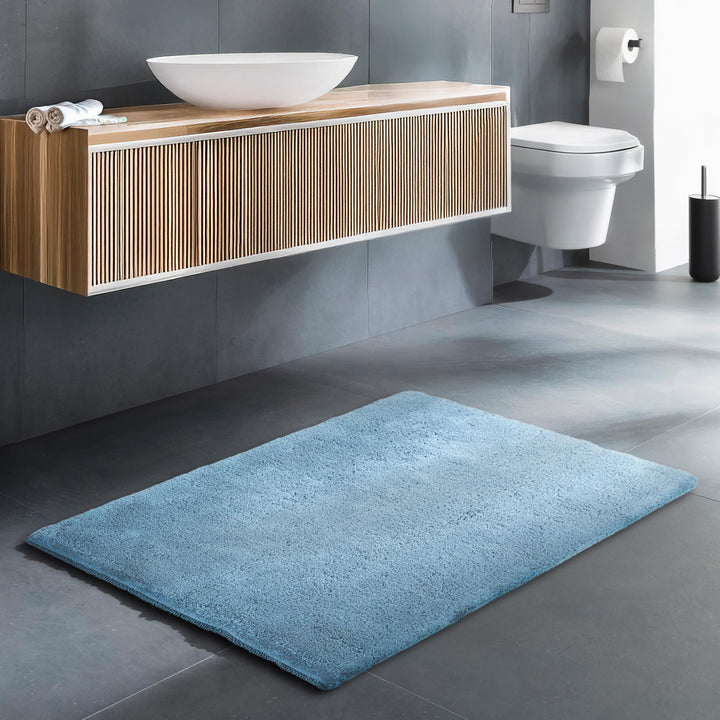 Schöner Wohnen Kollektion Badteppich 40 x 60 cm – beidseitig verwendbar – waschbar – 100% Baumwolle