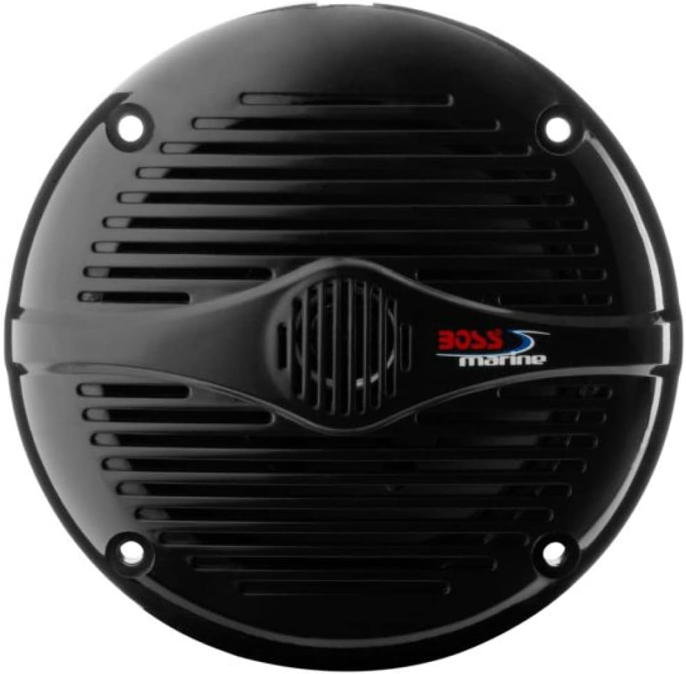 KIT-Set FÜR BOSS Audio Systems MR50B 2 Schwarze 2-Wege-Marinelautsprecher 5,25" 13,5 cm 135 mm, 75 W