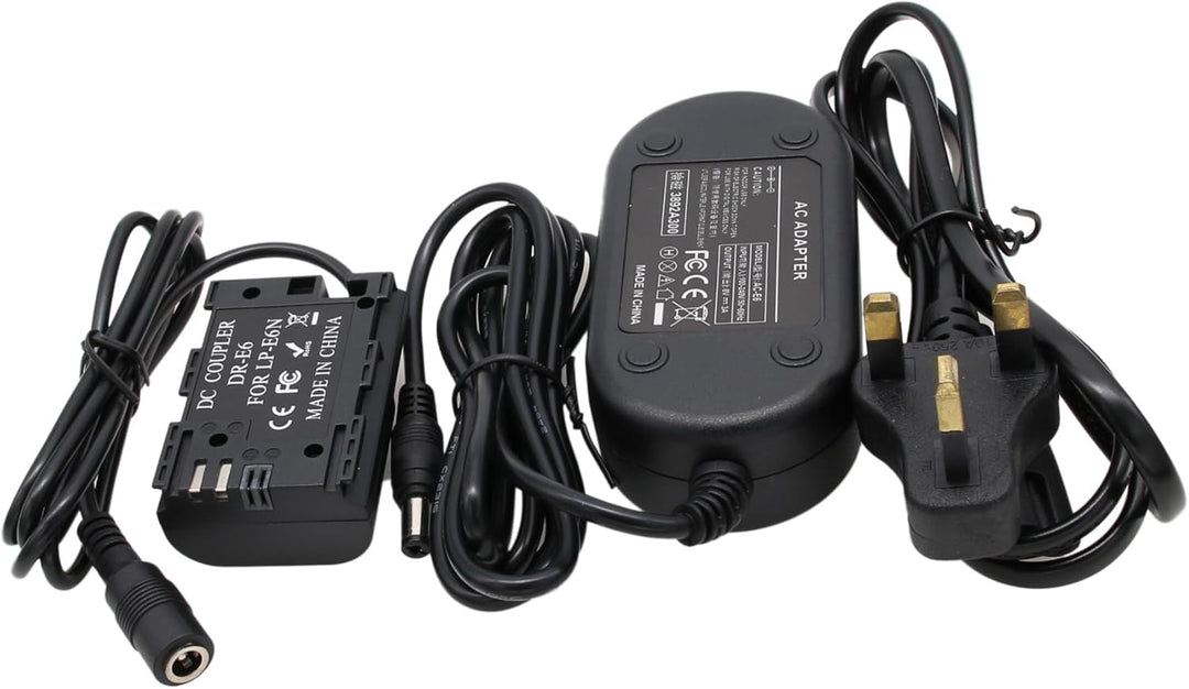 HangTon LP-E6 Dummy-Batterie Wechselstrom-Netzteil-Kit für SmallHD Canon EOS 5D 6D 7D