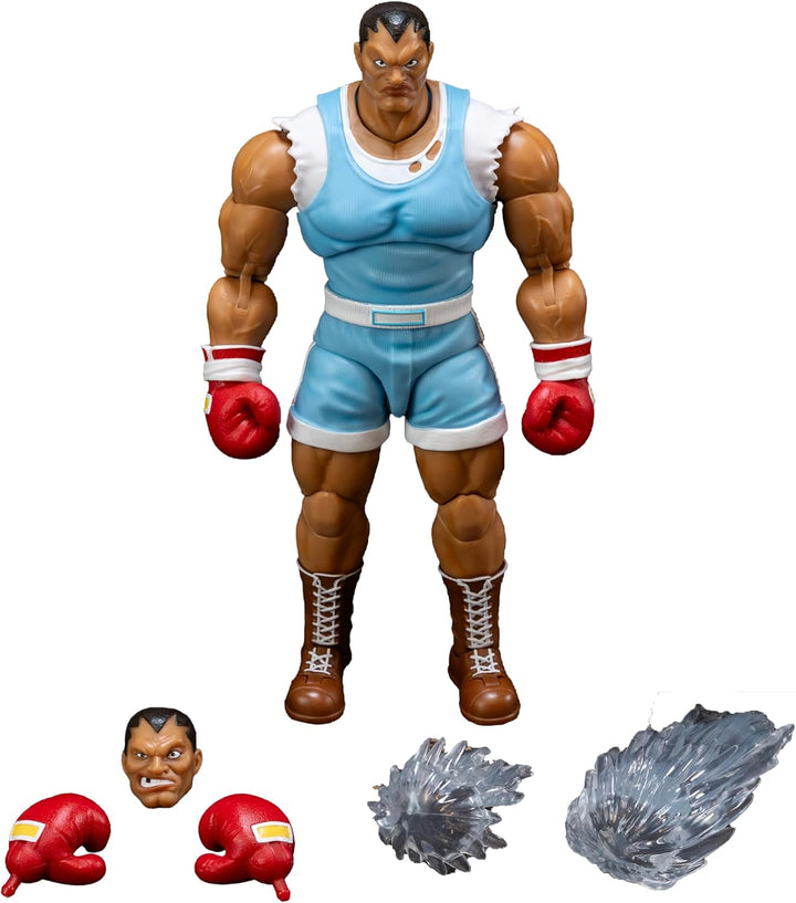 Jada Street Fighter 9335741314R00 Balrog-Figur, 17 cm, beweglich, mit austauschbarem Zubehör, Sammel
