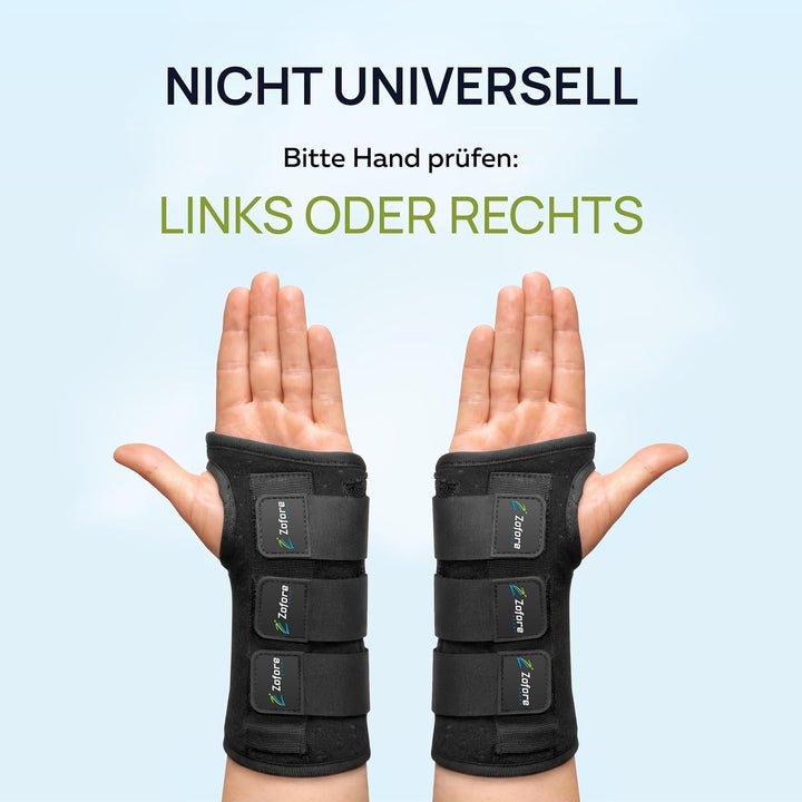 Karpaltunnel Handgelenkstütze mit Metallschiene-Stabilisator - Zur Linderung von Tendinitis Arthriti