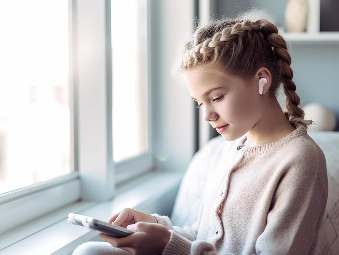 OTL Technologies Hello Kitty Wireless Bluetooth V5.0 Kopfhörer für Kinder, mit Ladegehäuse, Rosa Sin