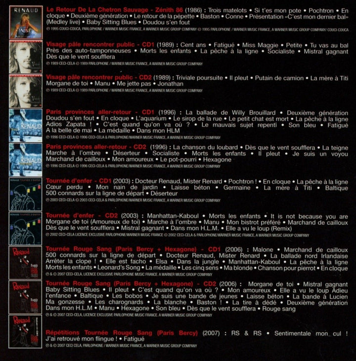 Live 1986-2007, Audio-CD