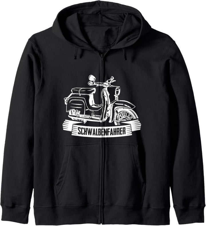 Schwalbenfahrer Schwalb DDR Moped Nostalgie Geschenk Kapuzenjacke