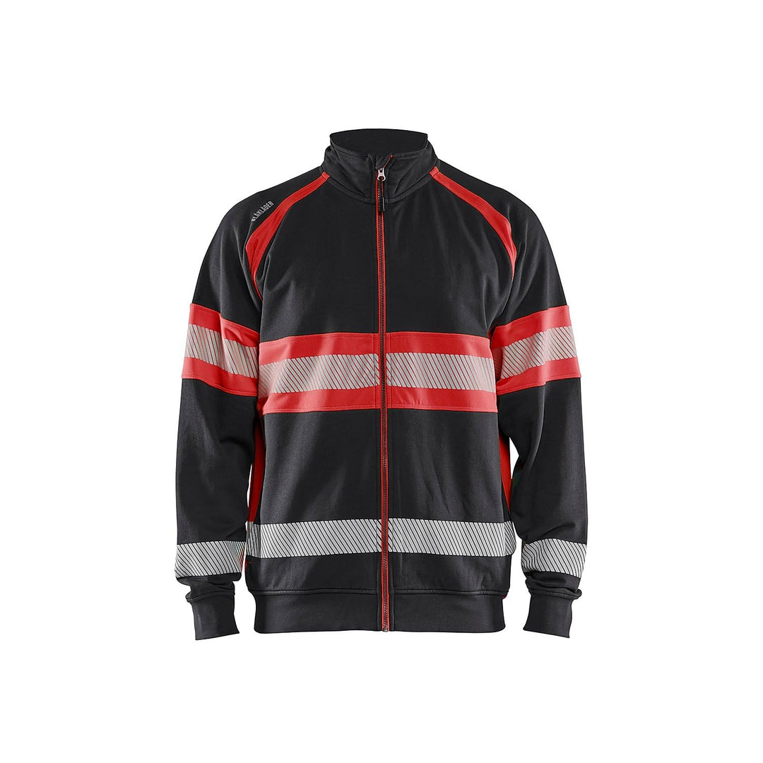 Blaklader Warnschutzpullover 3551-1158 L Noir/Rouge Fluo, L Noir/Rouge Fluo