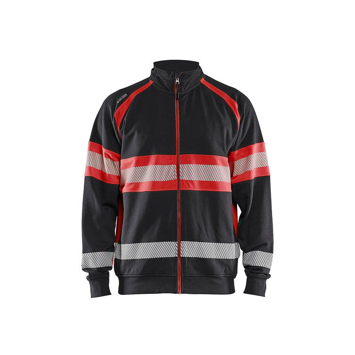 Blaklader Warnschutzpullover 3551-1158 L Noir/Rouge Fluo, L Noir/Rouge Fluo