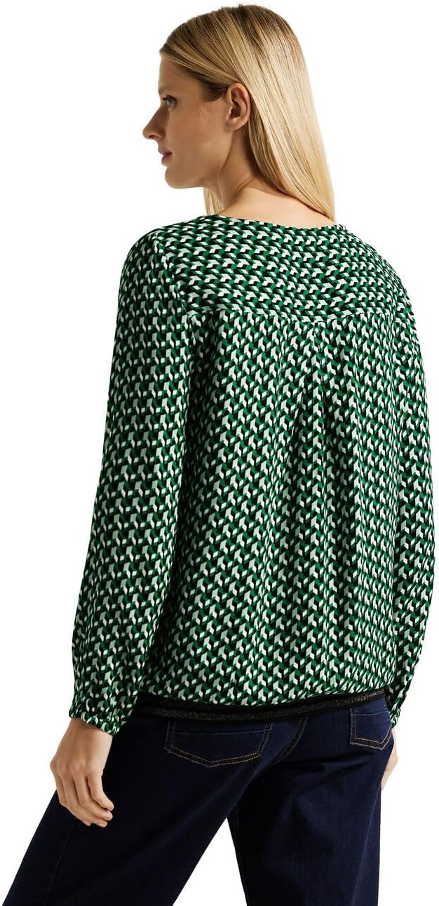 Cecil Damen Blusenshirt Bedruckt S Easy Green, S Easy Green