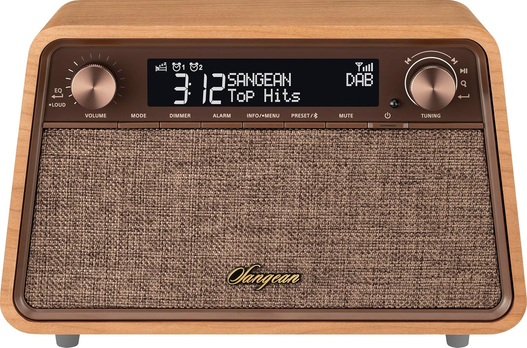 Sangean WR-201D Dab+(10), FM RDS (10) Radio mit Bluetooth, mit LCM-Display für einfaches Ablesen und