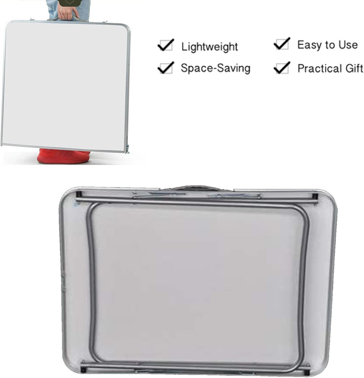 Tragbar Klapptisch Picknick, Leicht Campingtisch Klappbar Aluminium mit Tragegriff, Leicht zu transp