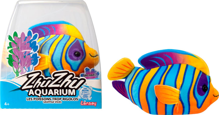 ZHU ZHU Aqua – Crystal der königliche Engelfisch – Mehrfarbig – Weiches & interaktives Plüschtier fü