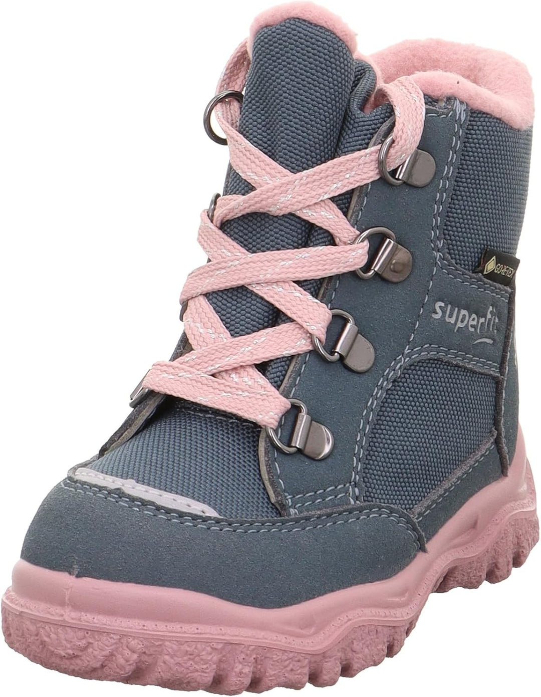 Superfit Mädchen Husky1 Schneestiefel 24 EU Blau Rosa 8020, 24 EU Blau Rosa 8020