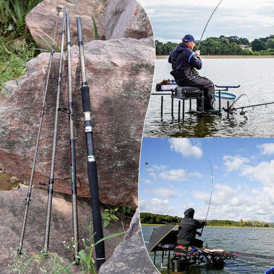 Sougayilang Karpfen Angelrute, Porable High Carbon 4 Pc Rohlinge Karpfen Angelrute für Reisen Süsswa