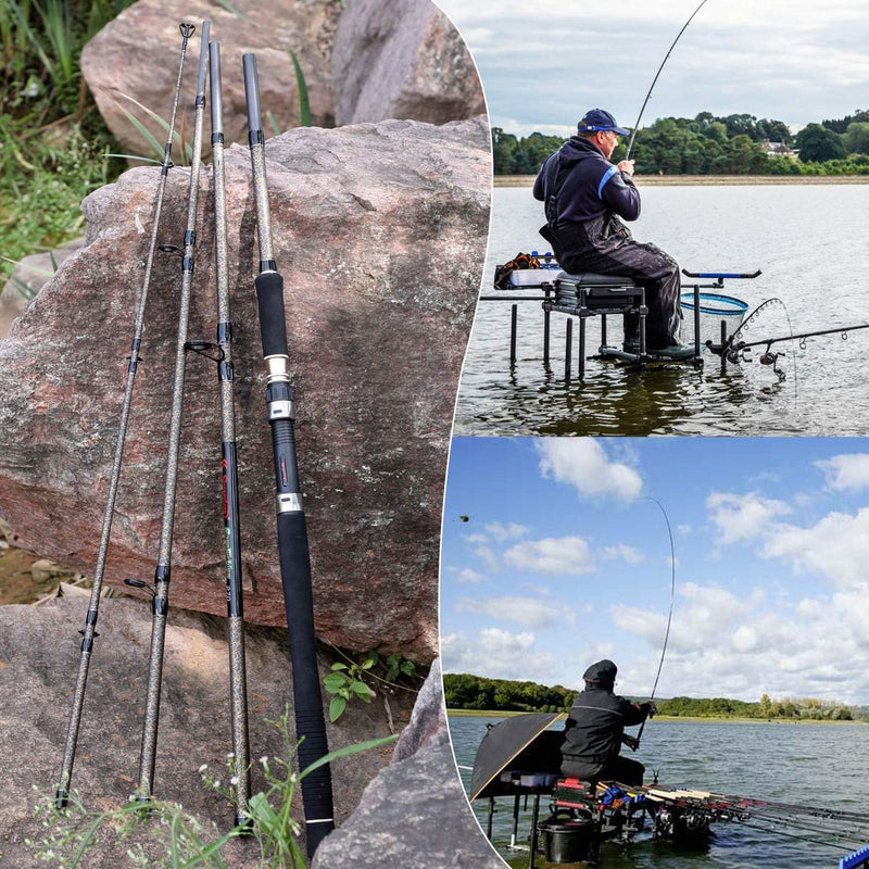 Sougayilang Karpfen Angelrute, Porable High Carbon 4 Pc Rohlinge Karpfen Angelrute für Reisen Süsswa