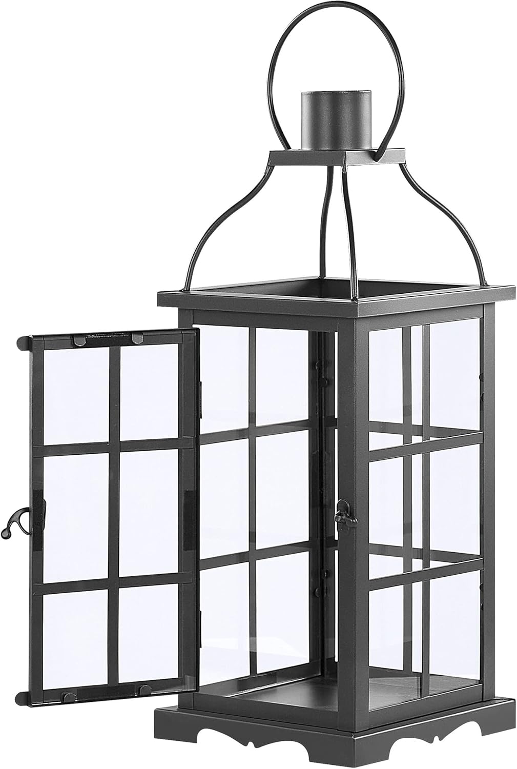 Dekorative Laterne 52 cm hergestellt aus Eisen in Schwarz Clara