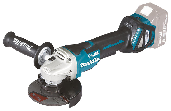 Makita DGA517Z Akku-Winkelschleifer 18 V mit Paddleschalter (ohne Akku, ohne