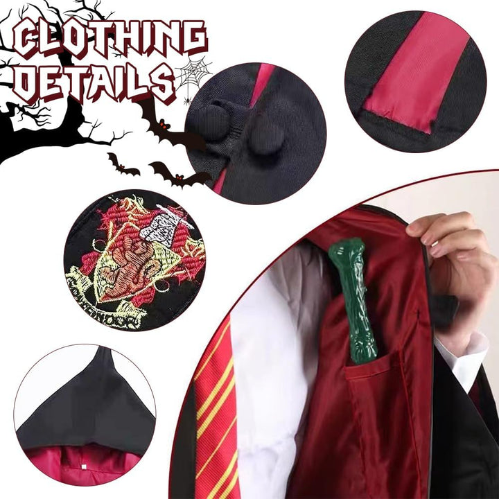 NAVESO Kostüm Harry, Zauberer Cosplay Kostüm, Cosplay Kostüm Harry, Magier Robe Kinder mit Harry Pot
