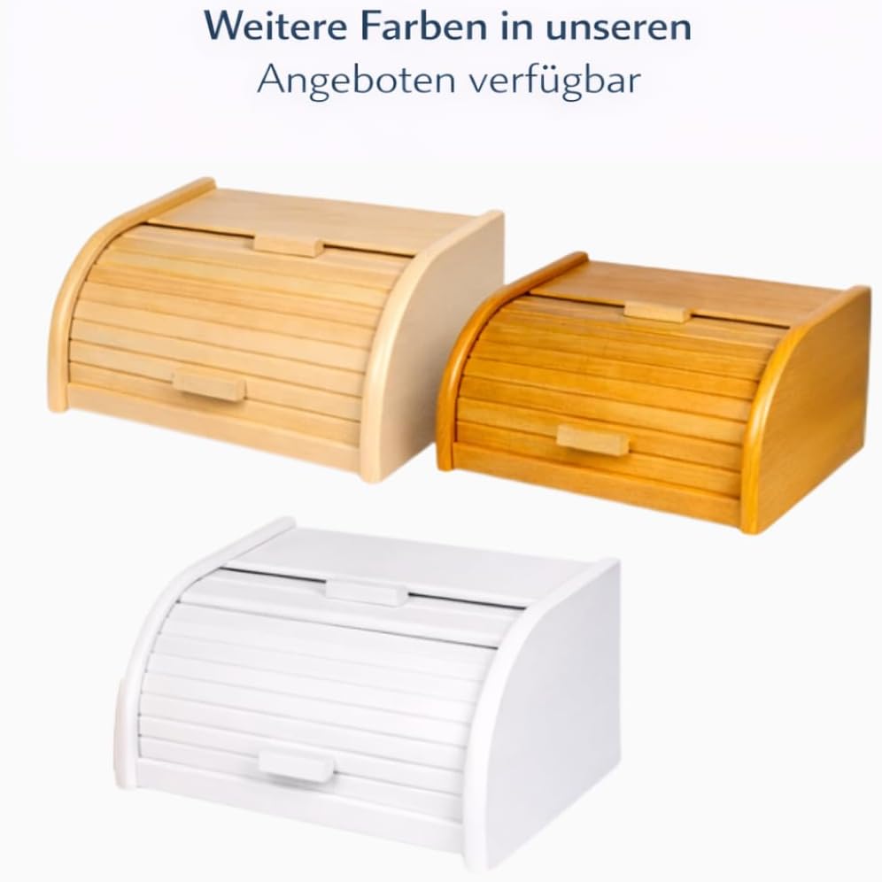 FORTENA Brotkasten Holz Natur Gross 39 x 29 x 18 cm Unbehandelt für DIY Decoupage