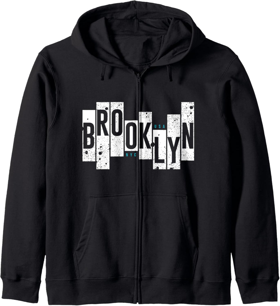 New York Brooklyn Bridge Retro City Skyline Souvenir Kapuzenjacke